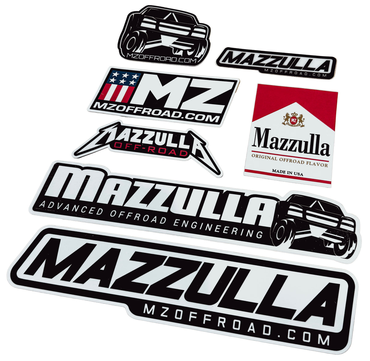 MZ STICKER PACK – Mazzulla Offroad